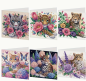 Preview: Diamond Painting 6er-Set Blumen-Leopard-Karten